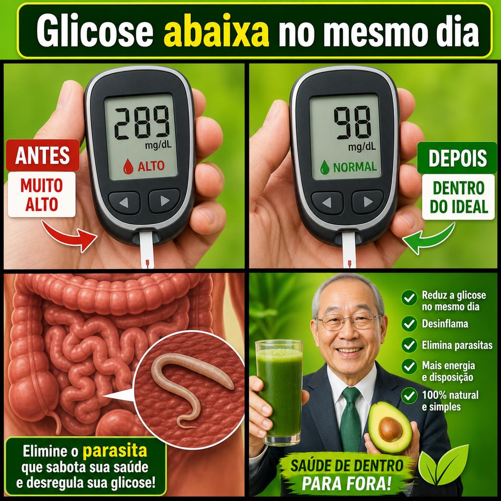 Antes e depois da glicose e a receita do Dr. Ricardo com vinagre de maçã e abacate